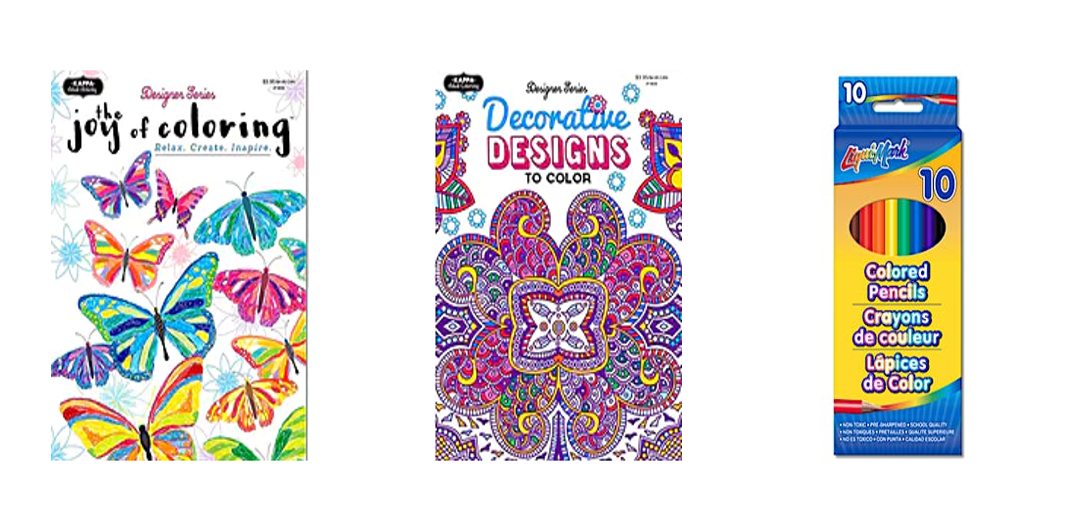 Decorative Coloring Book Set for Teens and Adults.