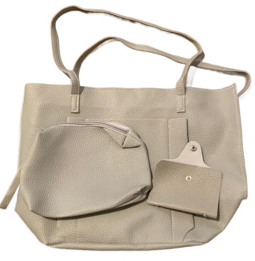 Tote bag / purse. -3-piece white.