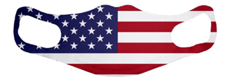 Face mask adult usa - flag.