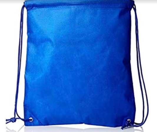 Nylon drawstring backpack - blue.