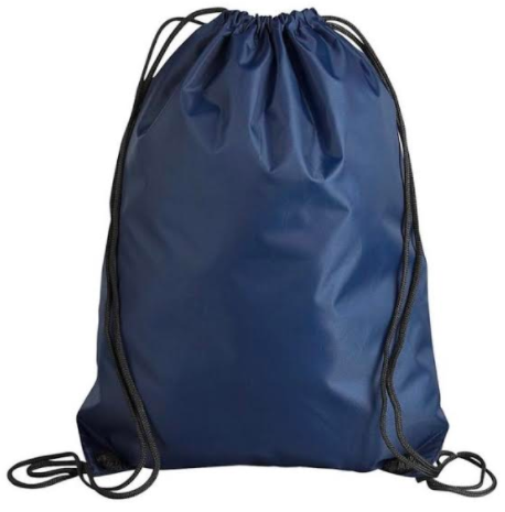 Nylon drawstring backpack - dark blue