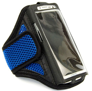 Cell phone arm bag holder -blue/blk.