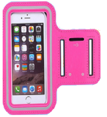 Cell phone arm bag holder - pink.