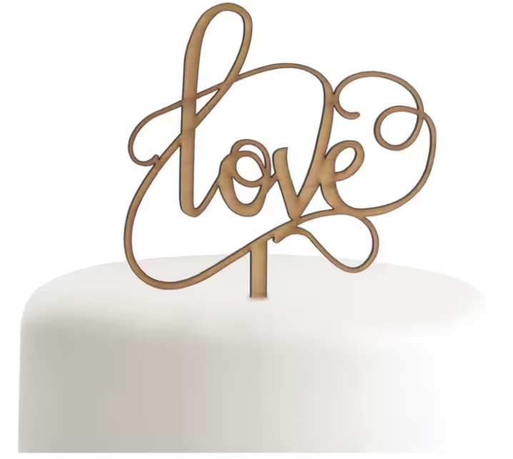 Ceremony love cake topper.