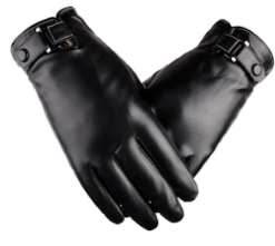 men's soft leather gloves -with snap.