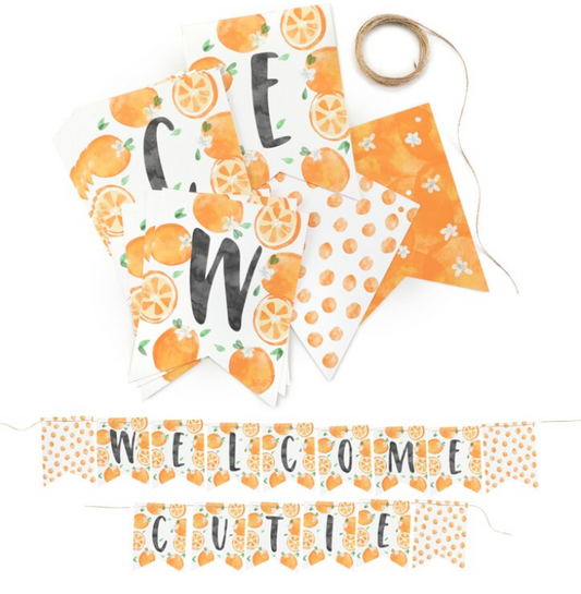 Welcome sign for baby - cutie.