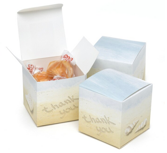 Ceremony favor boxes. - seashore. Package of 25 favor boxes.