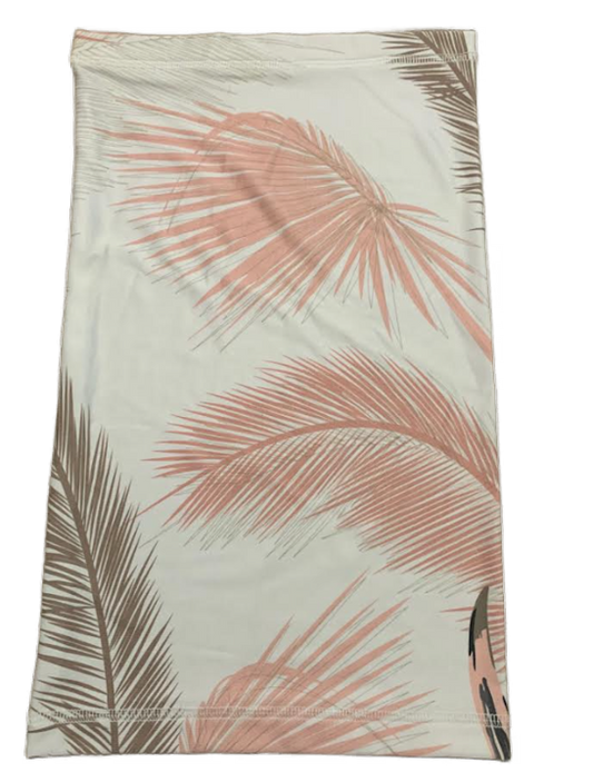 Gaiter - pink palm leaves.