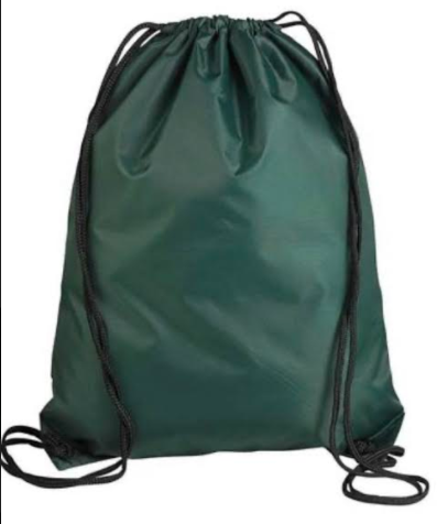 Nylon drawstring backpack - green