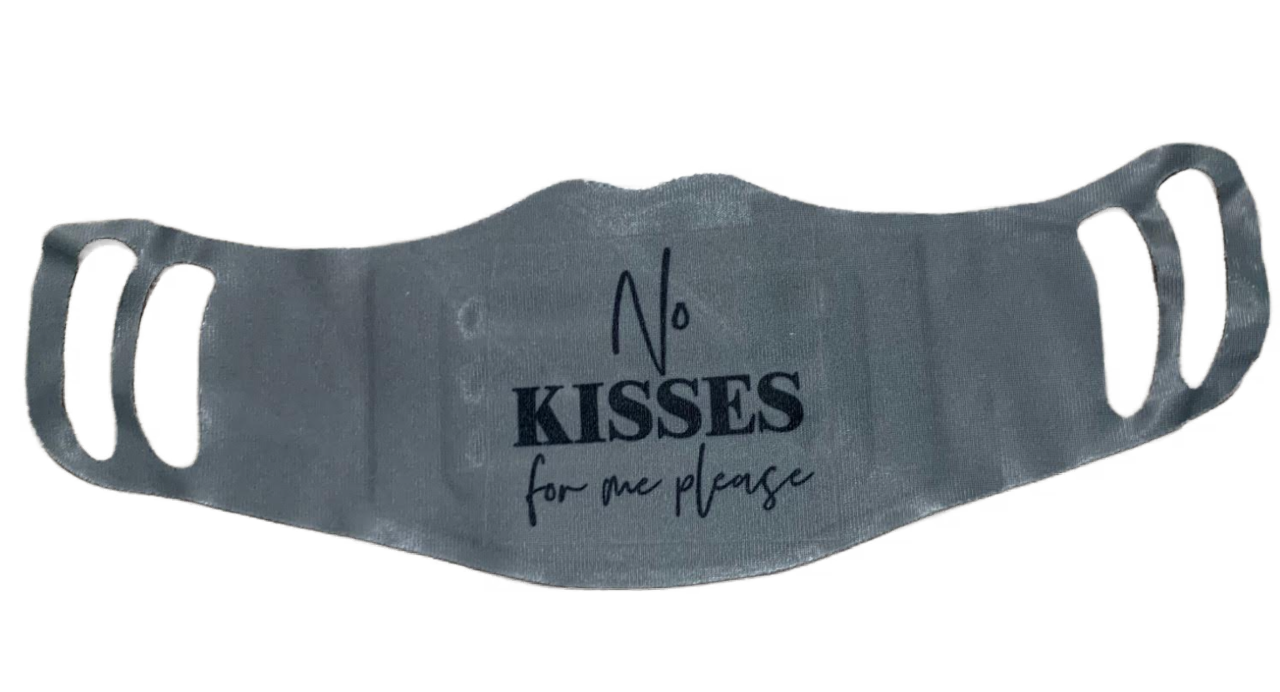 Face mask adult grey - grey no kisses