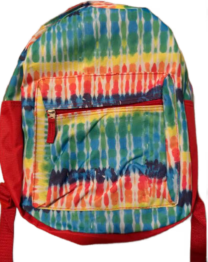 Kid's multi color book bag.