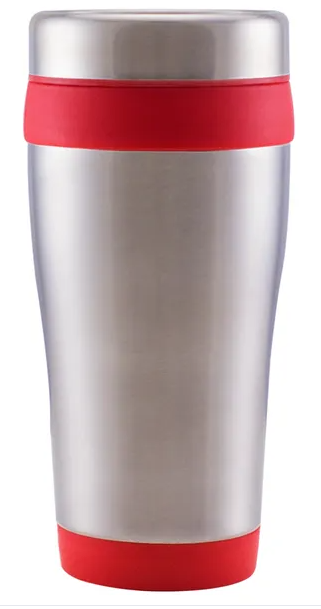 Thermal insulated stainless-steel mug - red.