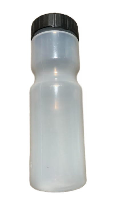 20-ounce plastic water bottle - white. resized xxx